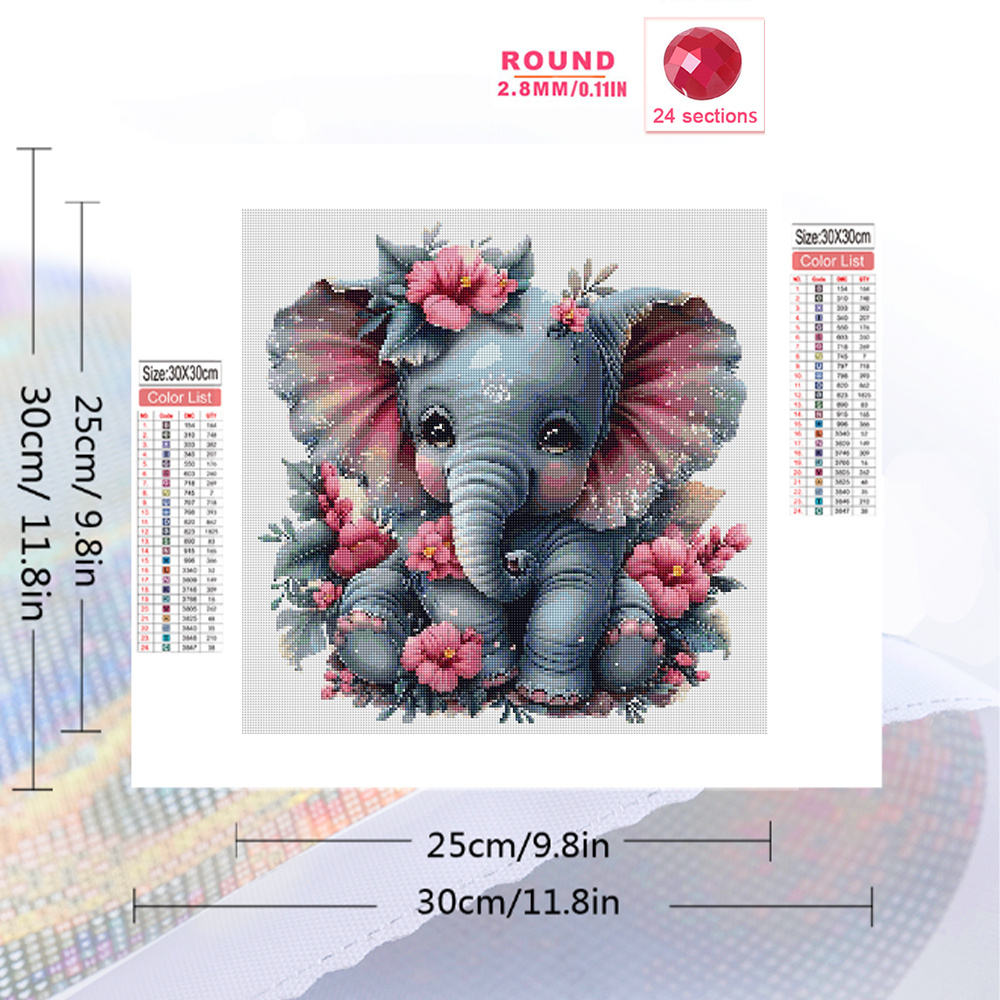 HUACAN Diamond Painting Animal - đánh giá và giá Art Craft Elephant