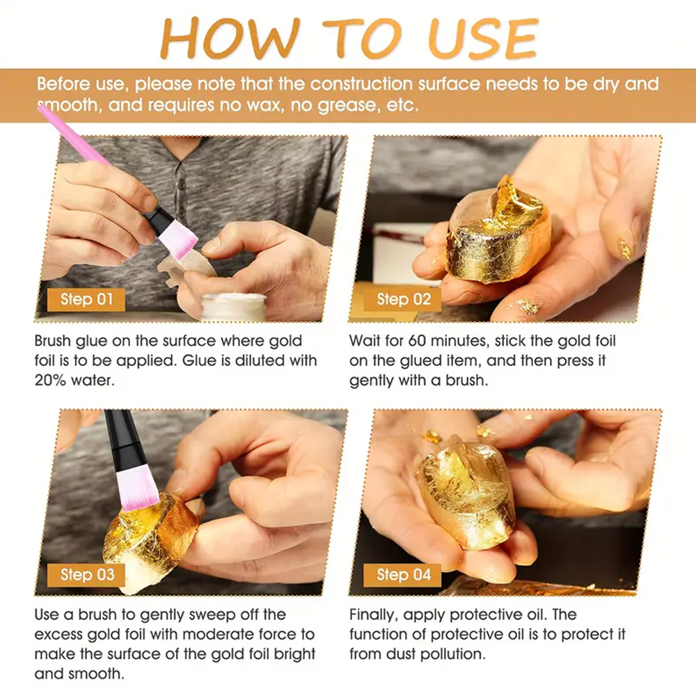 100ML/200ML Golden Foil Adhesi - đánh giá và giá Art Craft Kits