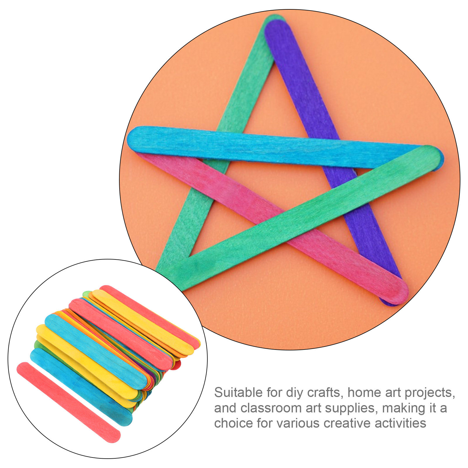 50Pcs Bright Colored Ice Pop S - đánh giá và giá Art Craft Jumbo