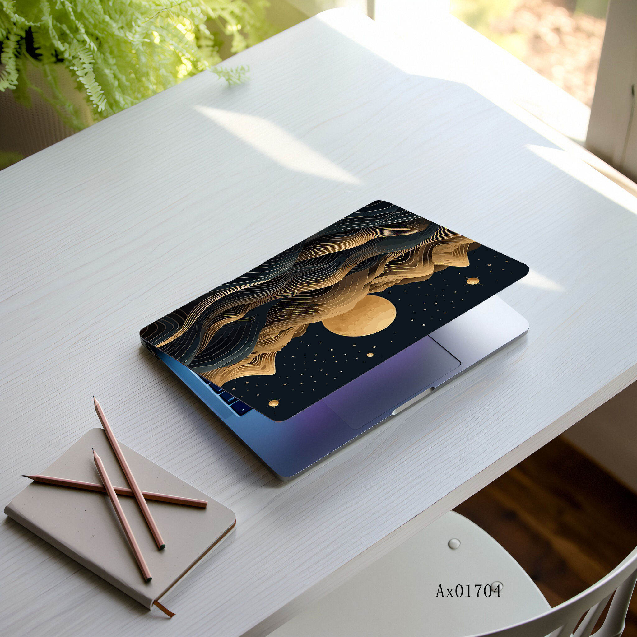 Minimalist Mountain Wave Lapto - đánh giá và giá Art Craft Notebook
