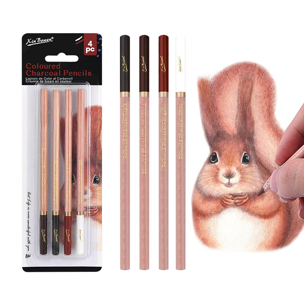 4Pcs Professional Sketch Charc - đánh giá và giá Colored Pencil Professional