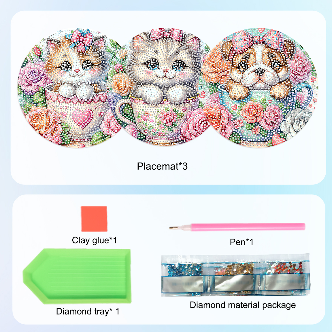 3Pcs Diamond Art Painting Plac - đánh giá và giá Art Craft Kits