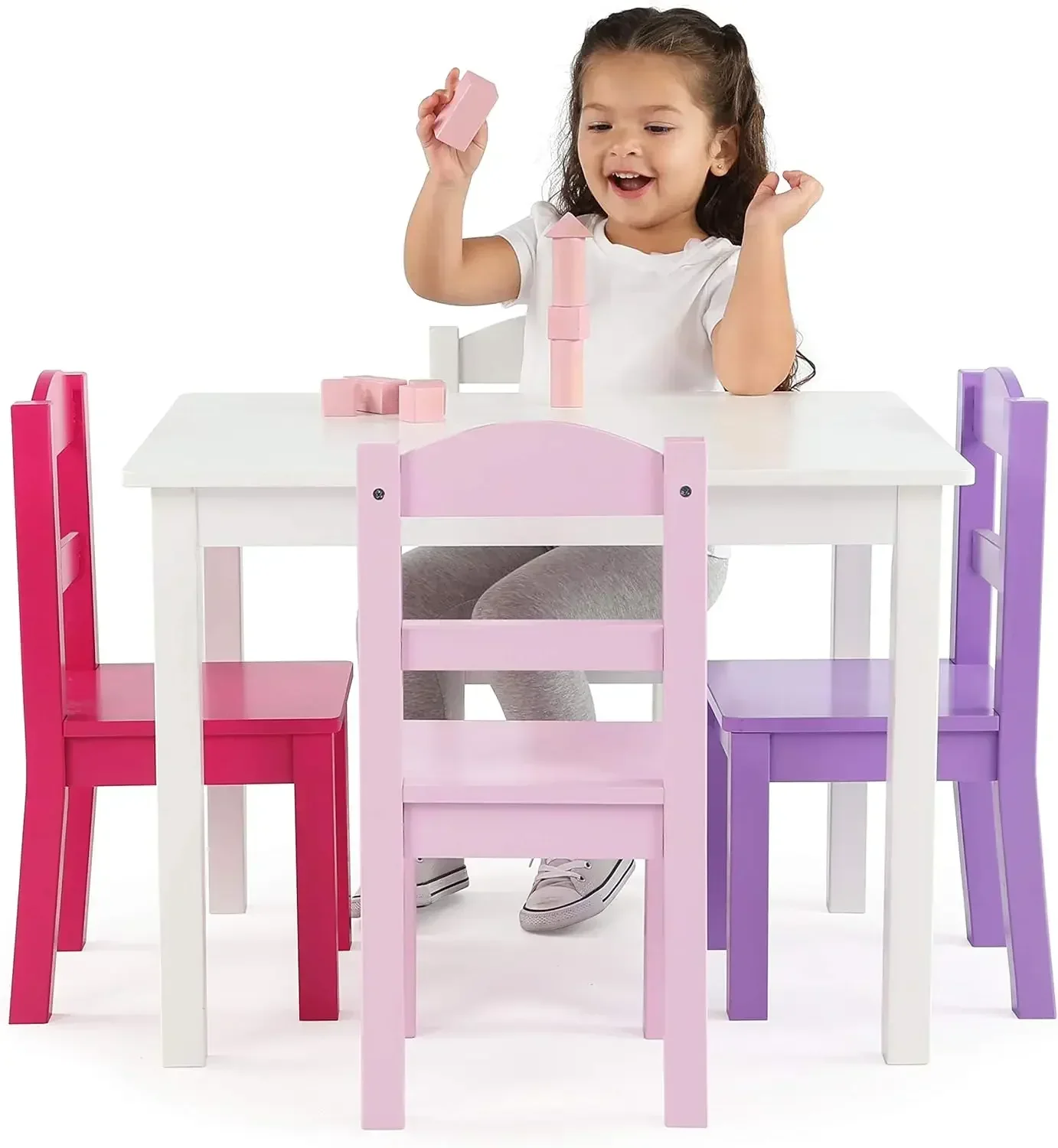 Kids Wooden Table and 4 Chairs - đánh giá và giá Art Craft Toddlers
