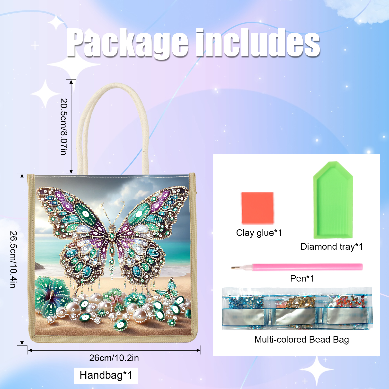 Diamond Art Painting Handbag K - đánh giá và giá Art Craft Kits