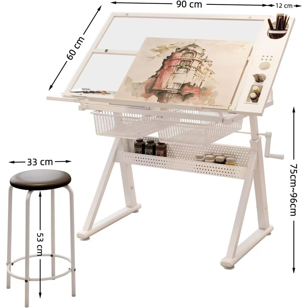 Adjustable Art Desk with Tempe - đánh giá và giá Art & Craft Zone