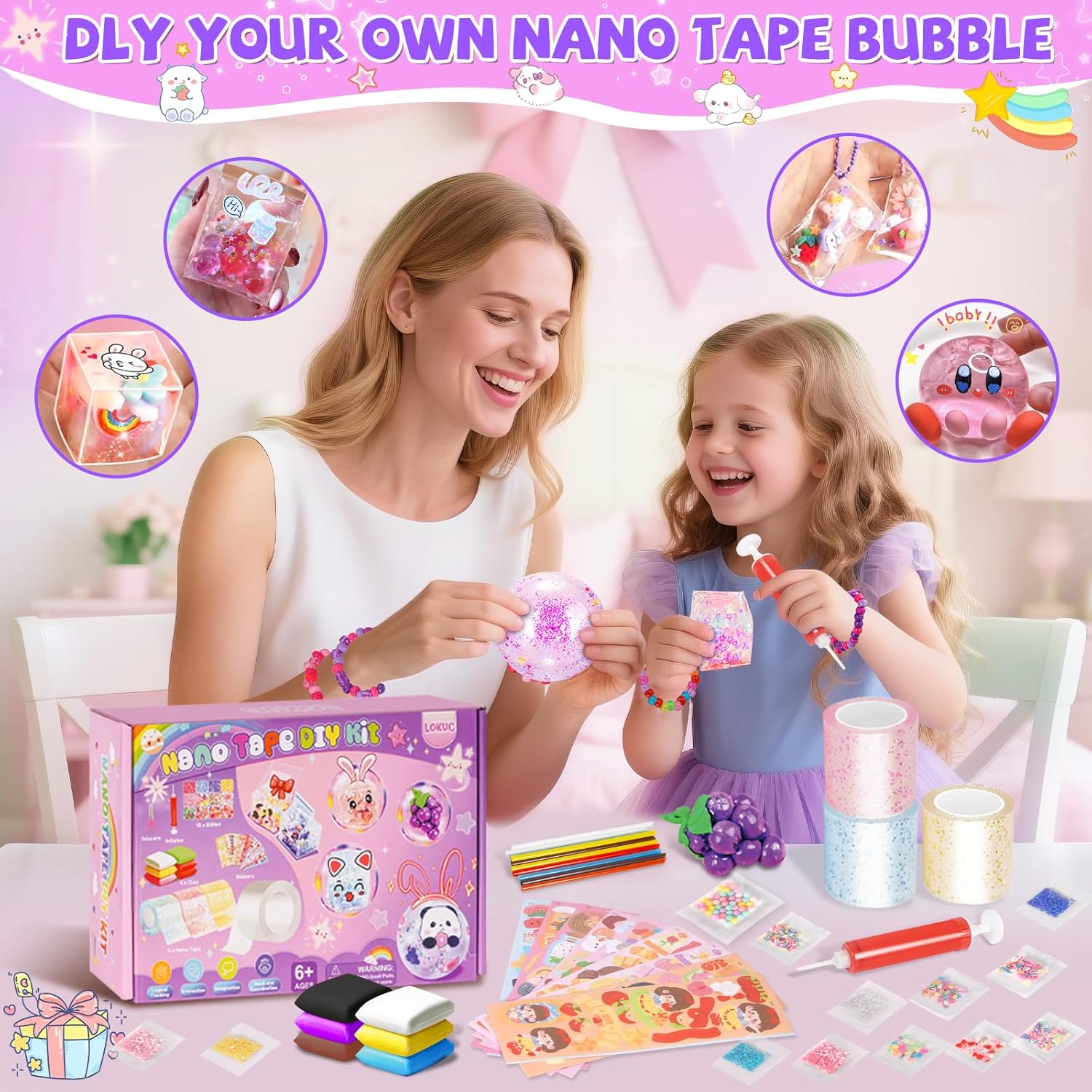 52 Pcs Nano Tape Bubble Kit fo - đánh giá và giá Art Craft Toddlers