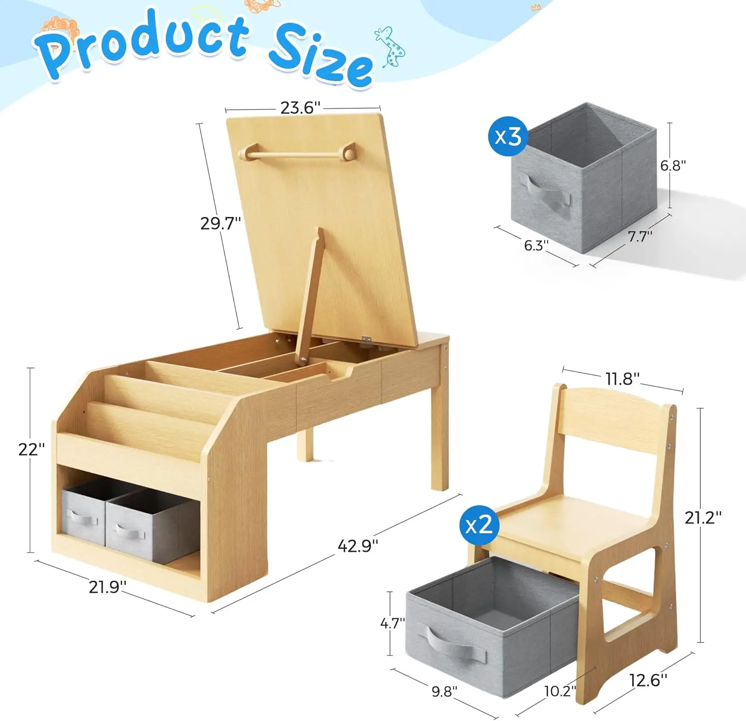 5-in-1 Kids Art Table and Chai - đánh giá và giá Art Craft Toddlers