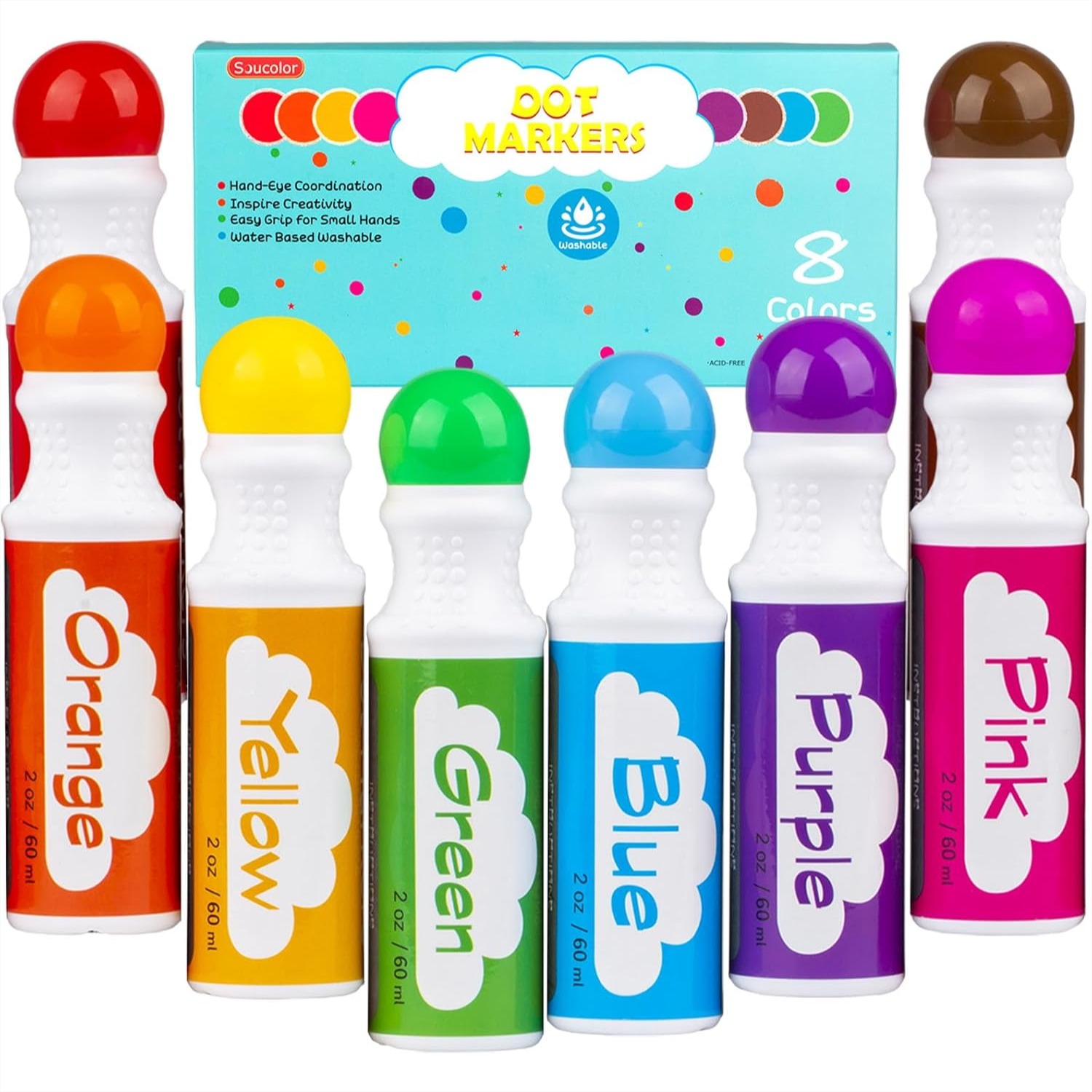 Dot Markers for Toddlers 8 Col - đánh giá và giá Art Craft Preschool