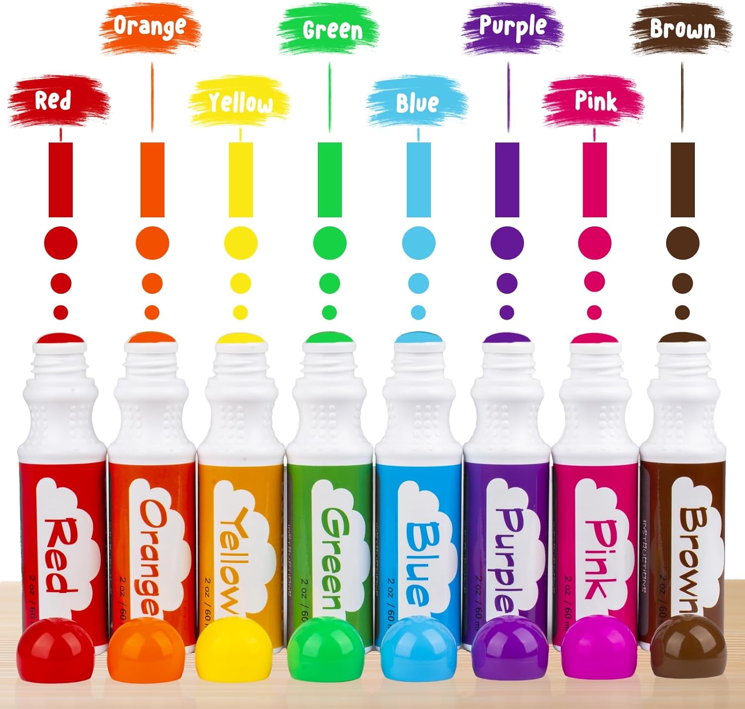 Dot Markers for Toddlers 8 Col - đánh giá và giá Art Craft Preschool