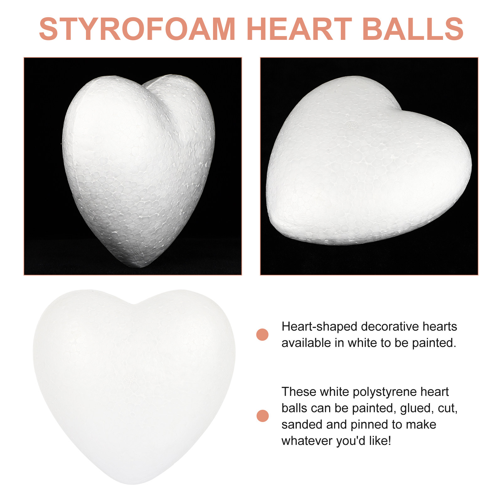 White Heart Craft Balls 15Cm P - đánh giá và giá Art Craft For Christmas