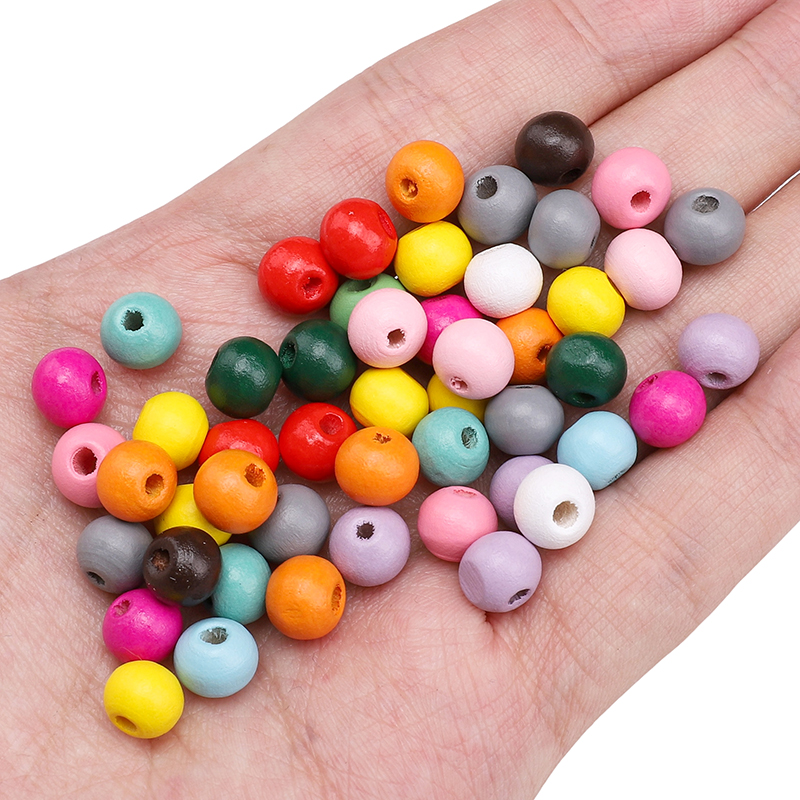 8mm 50Pcs/Bag Wooden Solid Col - đánh giá và giá Art Craft Bag