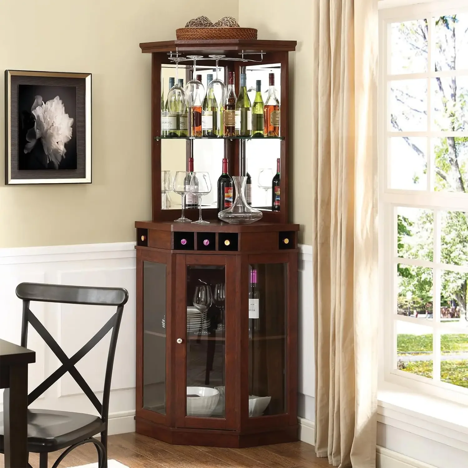 A Wood Frame Corner Bar with 5 - đánh giá và giá Art Craft Kitchen