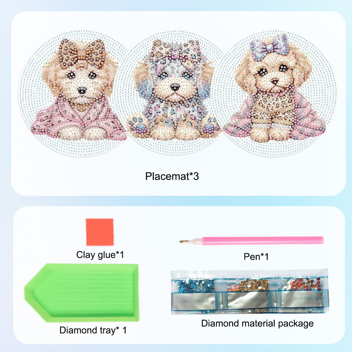 3Pcs Diamond Art Painting Plac - đánh giá và giá Art Craft Kits