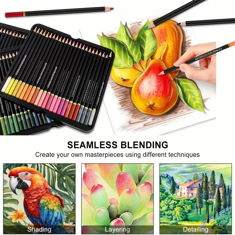 Brutfuner 72 Watercolor Pencil - đánh giá và giá Colored Pencil Professional