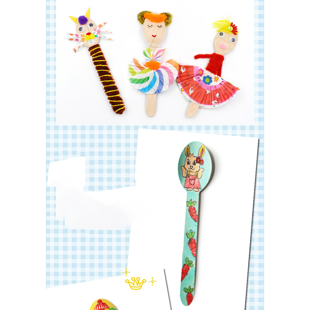50Pcs DIY Wooden Spoons Natura - đánh giá và giá Art Craft Classes