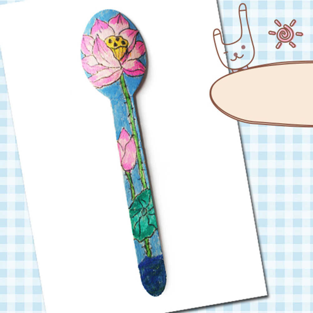 50Pcs DIY Wooden Spoons Natura - đánh giá và giá Art Craft Classes