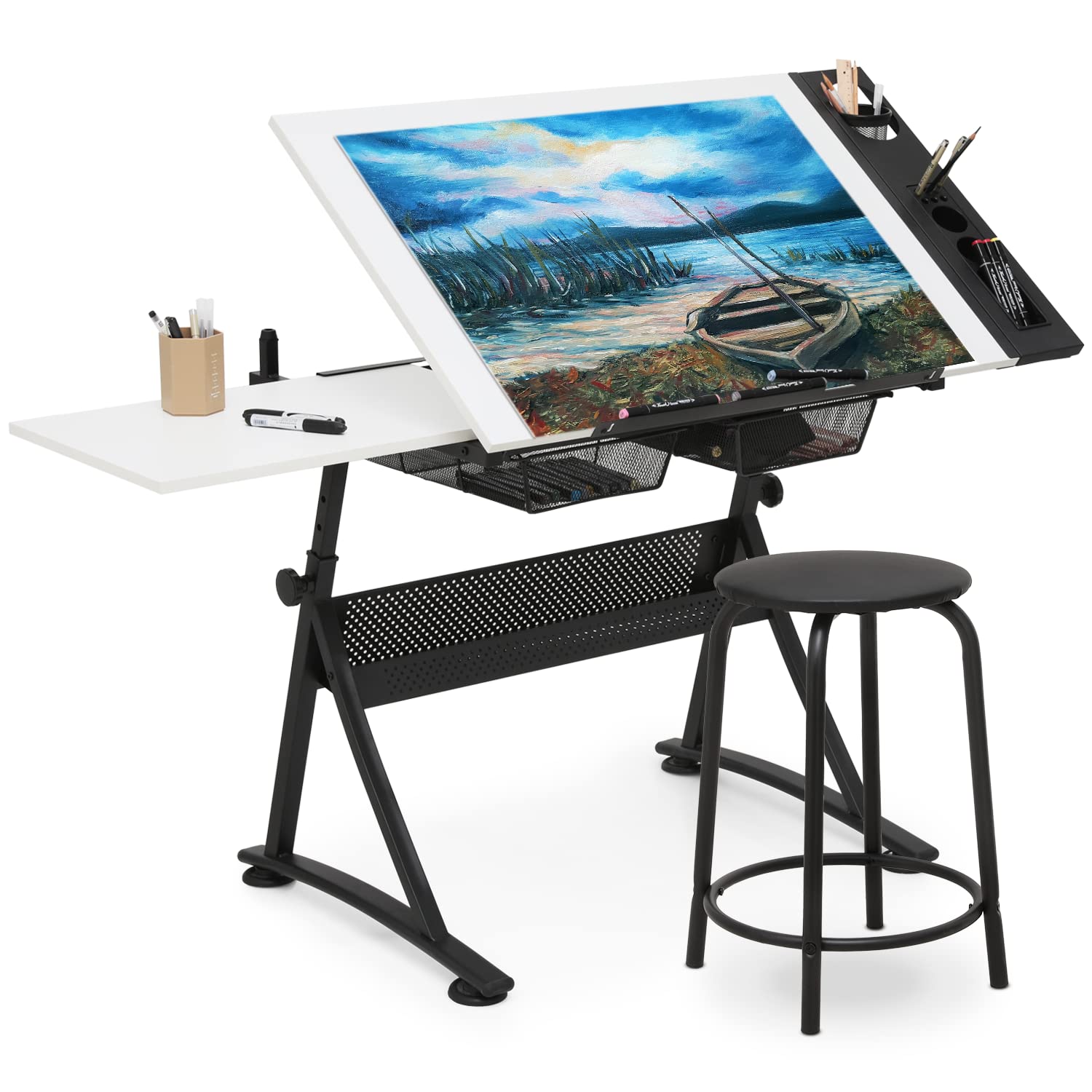 Adjustable Drafting Desk with  - đánh giá và giá Art & Craft Zone