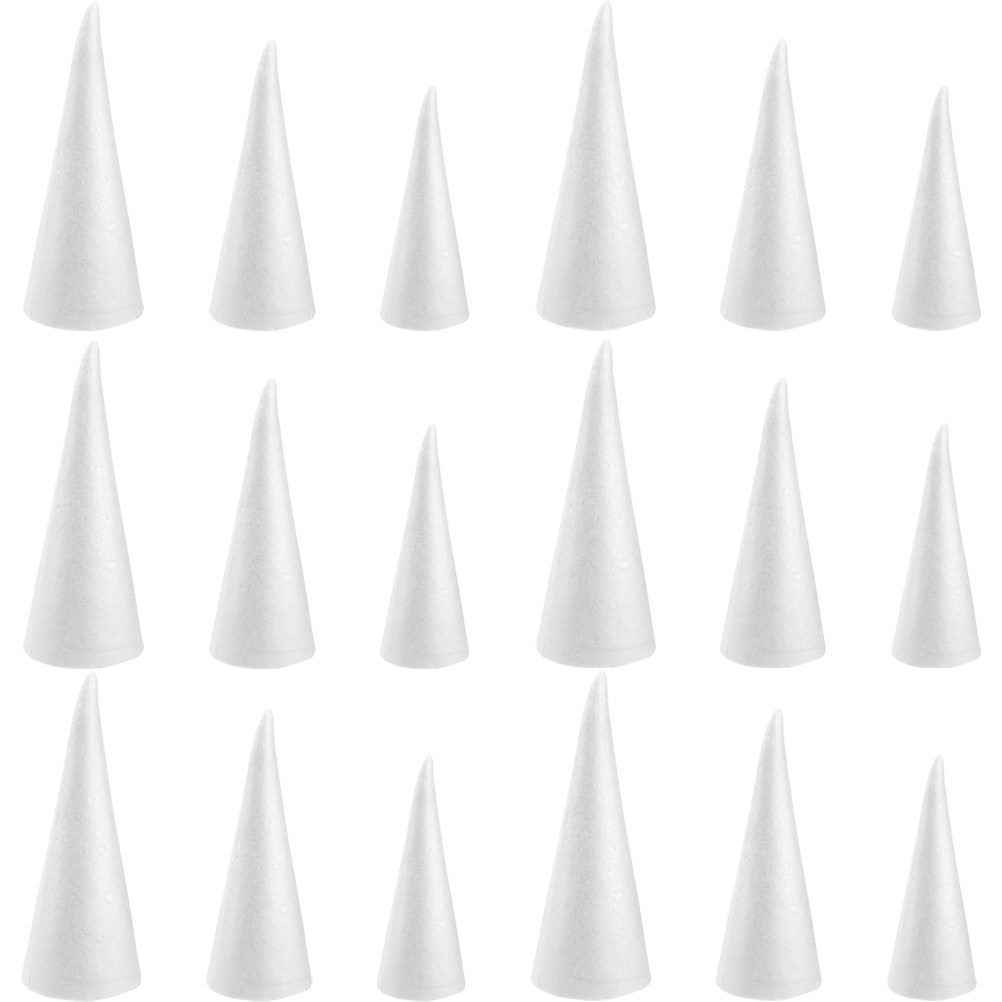 18Pcs White Foam Cones for DIY - đánh giá và giá Art Craft For Christmas