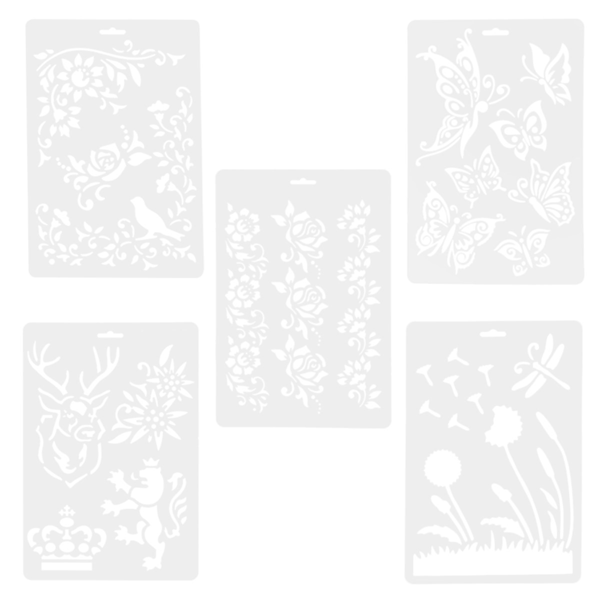 5pcs Painting Templates Reusab - đánh giá và giá Art Craft Classes