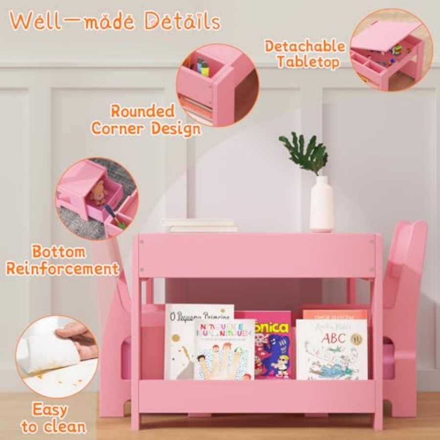4 in 1 Wooden Activity Table a - đánh giá và giá Art Craft Toddlers