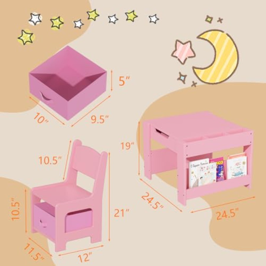 4 in 1 Wooden Activity Table a - đánh giá và giá Art Craft Toddlers