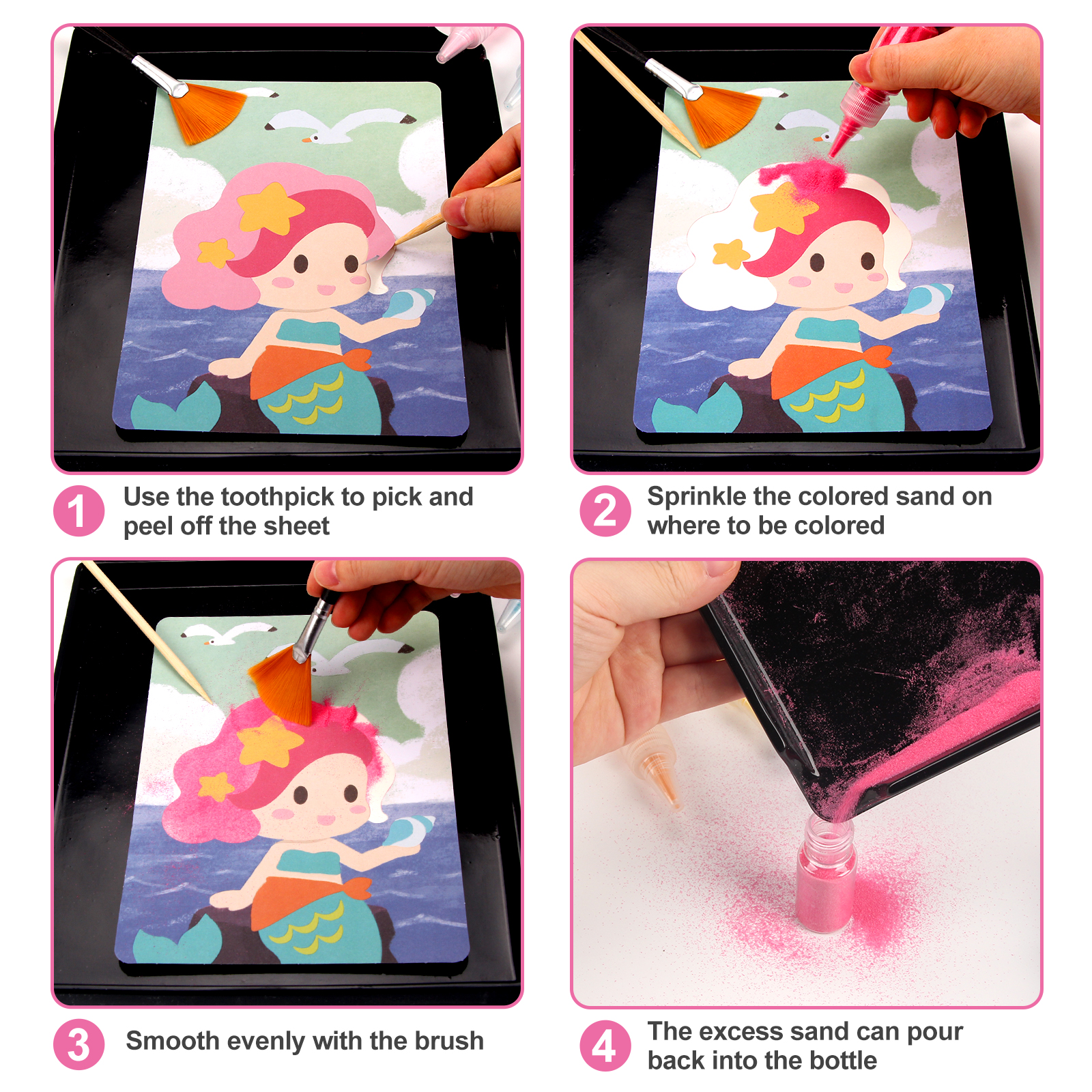 Sand Art Kit DIY Sand Painting - đánh giá và giá Art Craft Notebook