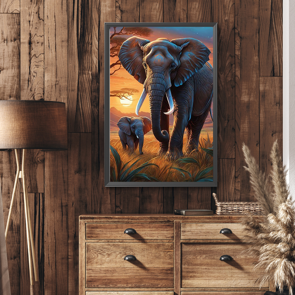 5D DIY Full Round Drill Diamon - đánh giá và giá Art Craft Elephant