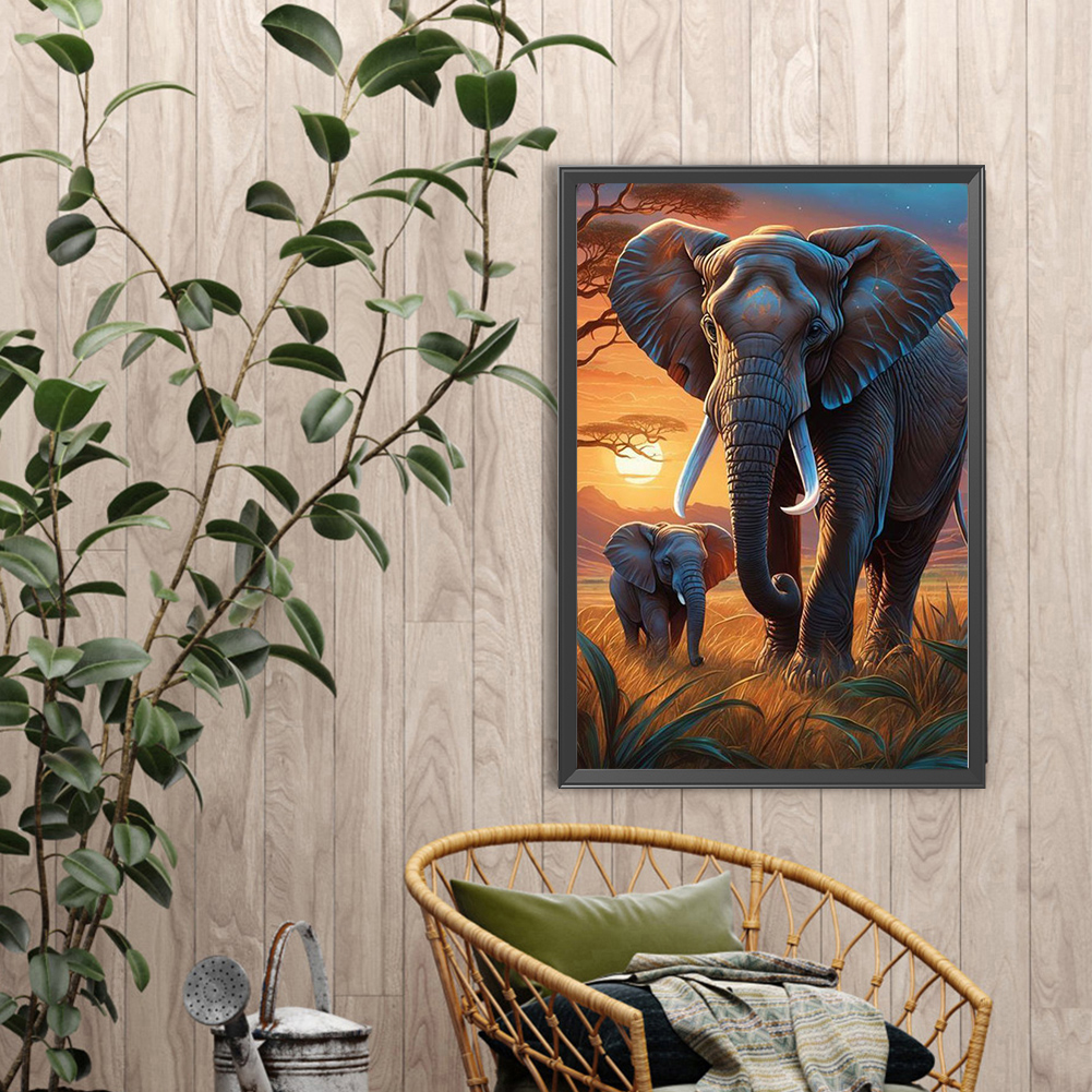 5D DIY Full Round Drill Diamon - đánh giá và giá Art Craft Elephant