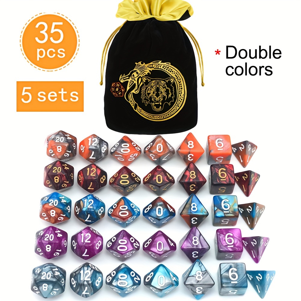 DND 5 Sets 35 pcs Polyhedral D - đánh giá và giá Art Craft Bag