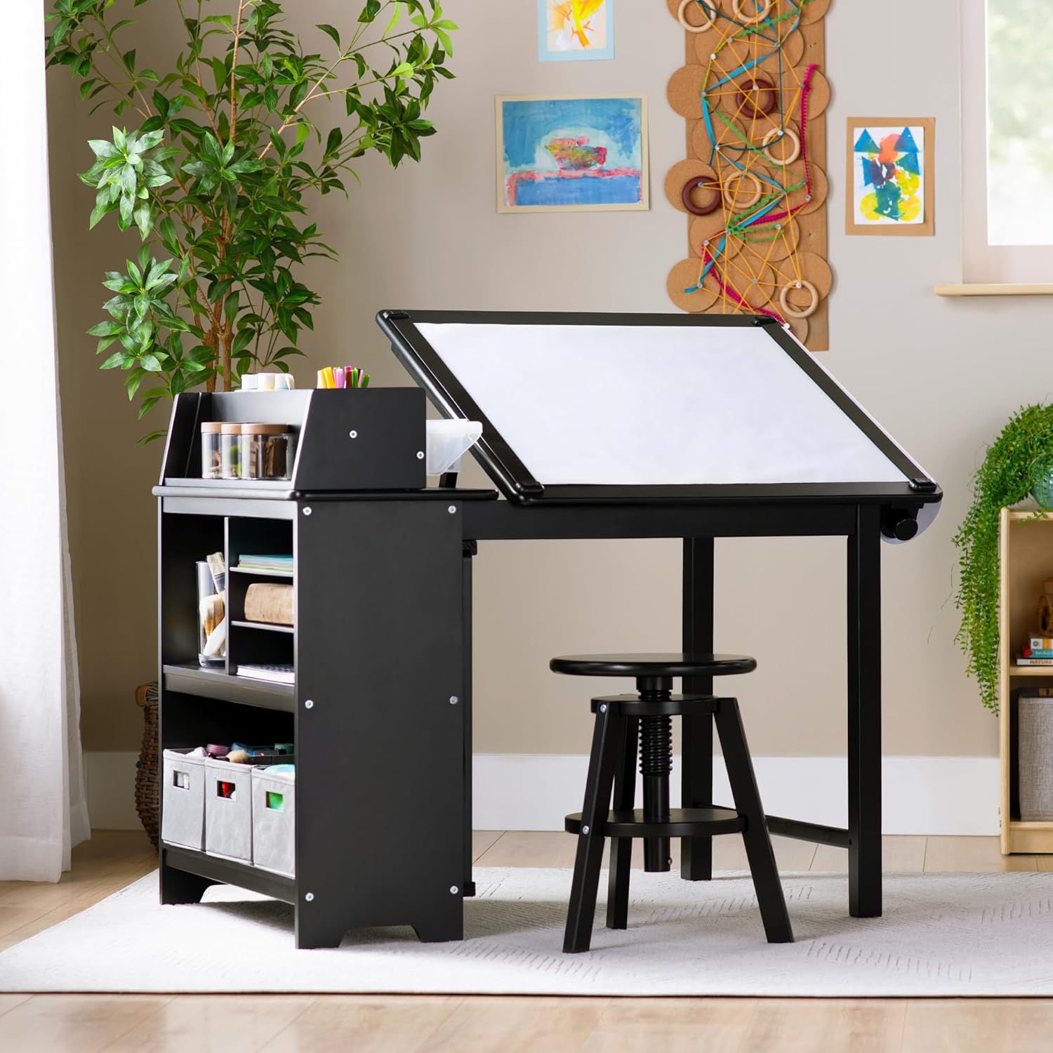 Adjustable Art Desk with Stora - đánh giá và giá Art & Craft Zone
