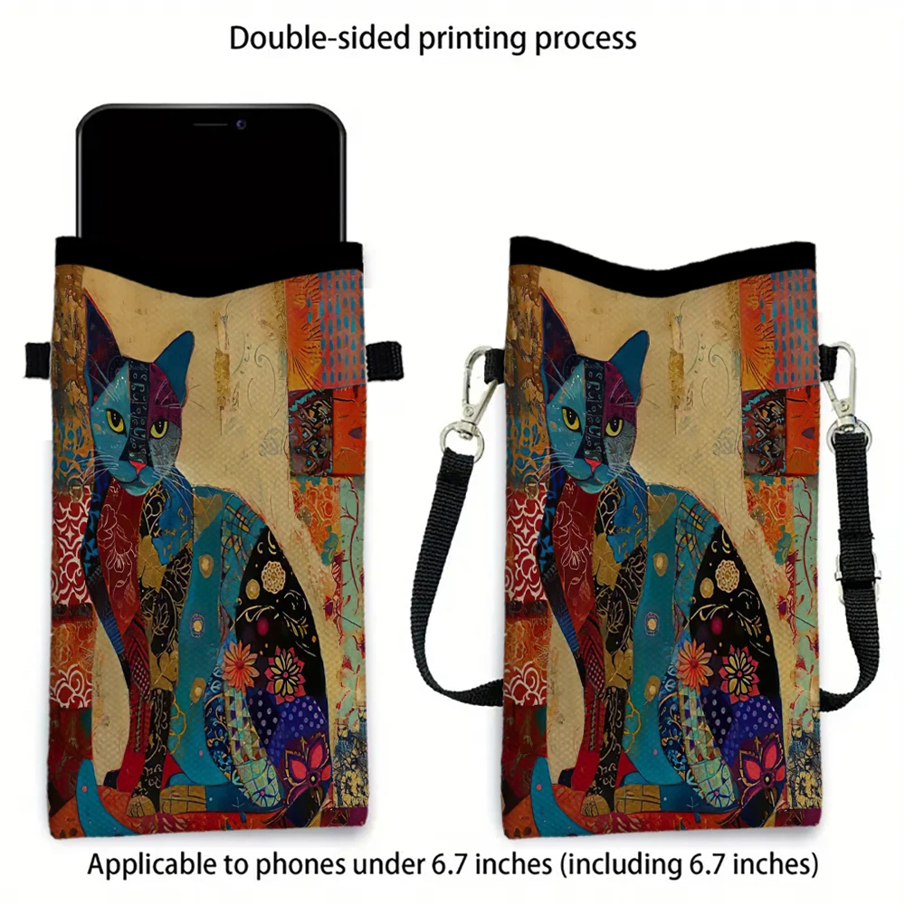 Floral Cat Pattern Crossbody B - đánh giá và giá Art Craft Bag