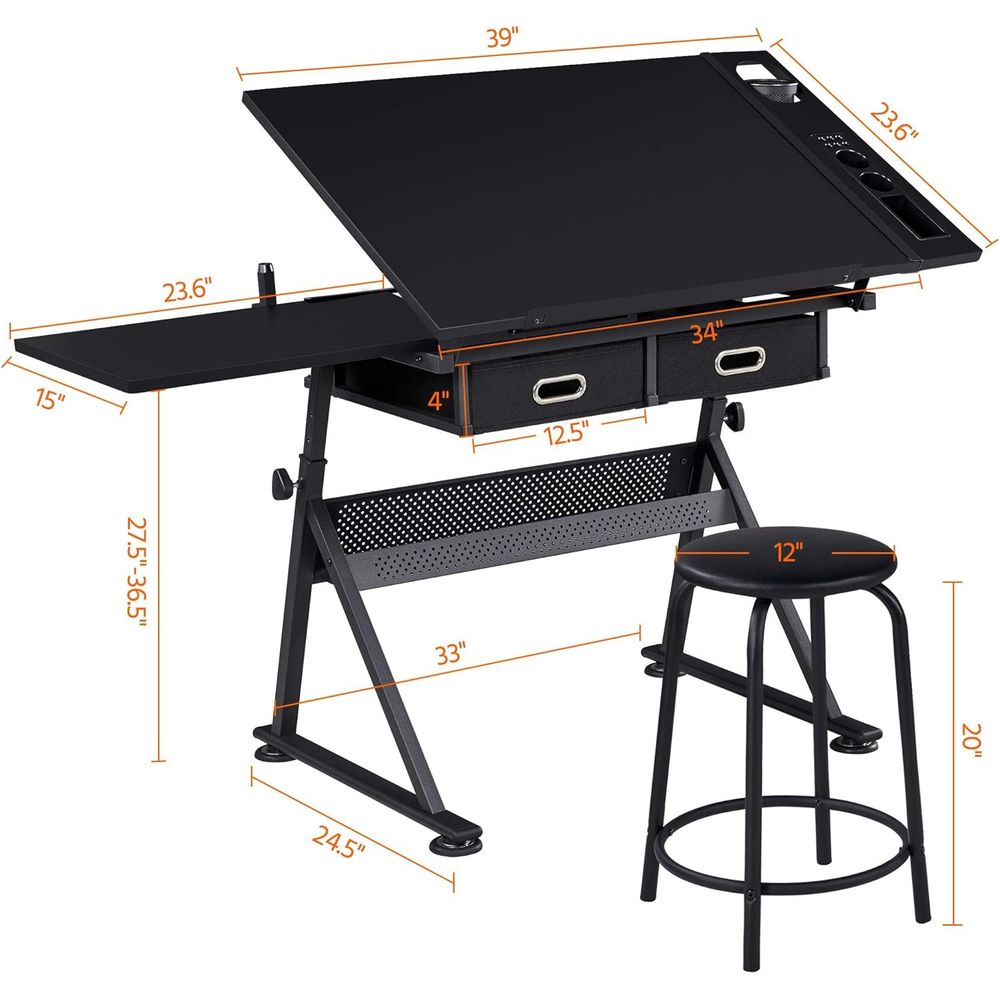 Drafting Table for Artists, He - đánh giá và giá Art & Craft Zone