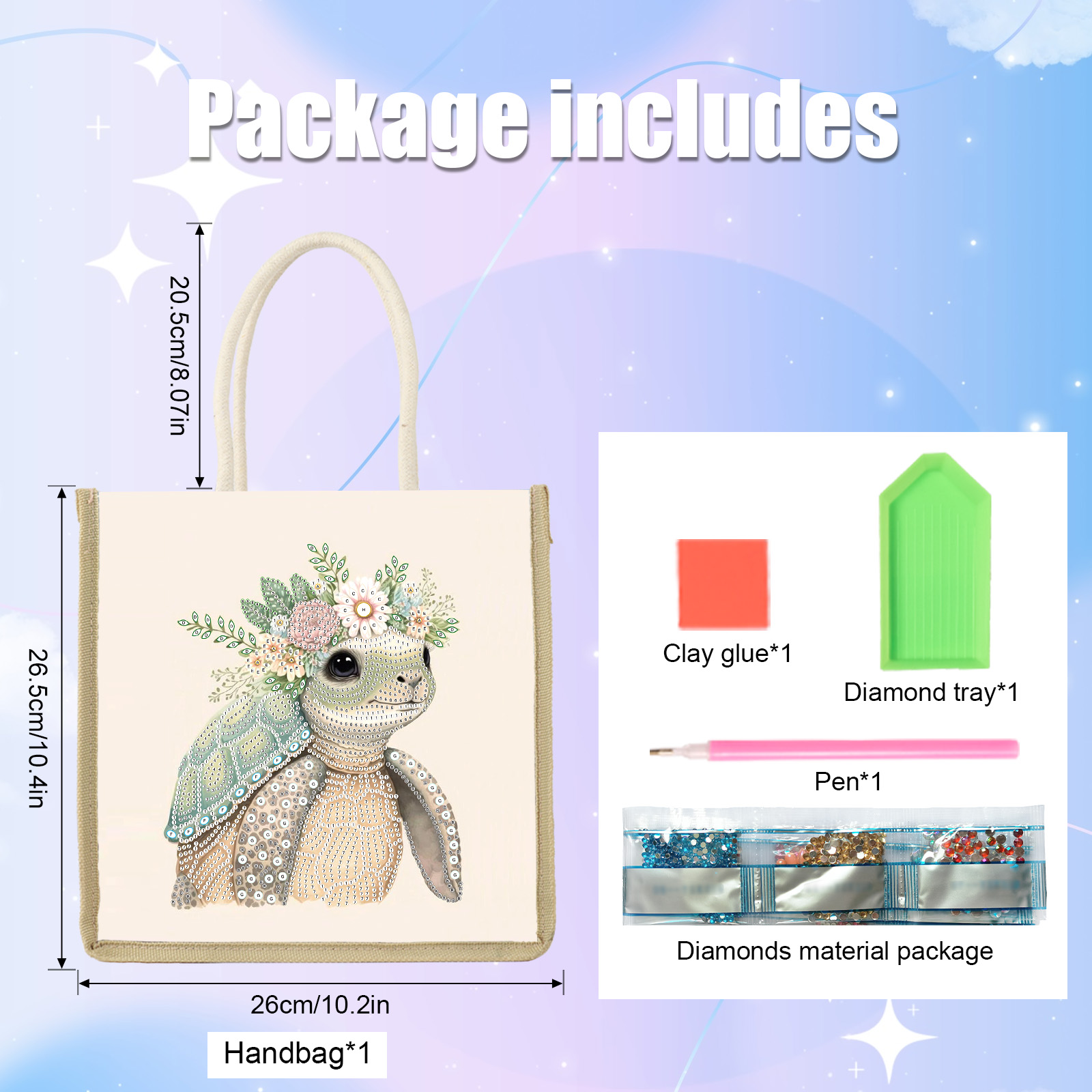 Diamond Art Painting Handbag K - đánh giá và giá Art Craft Bag