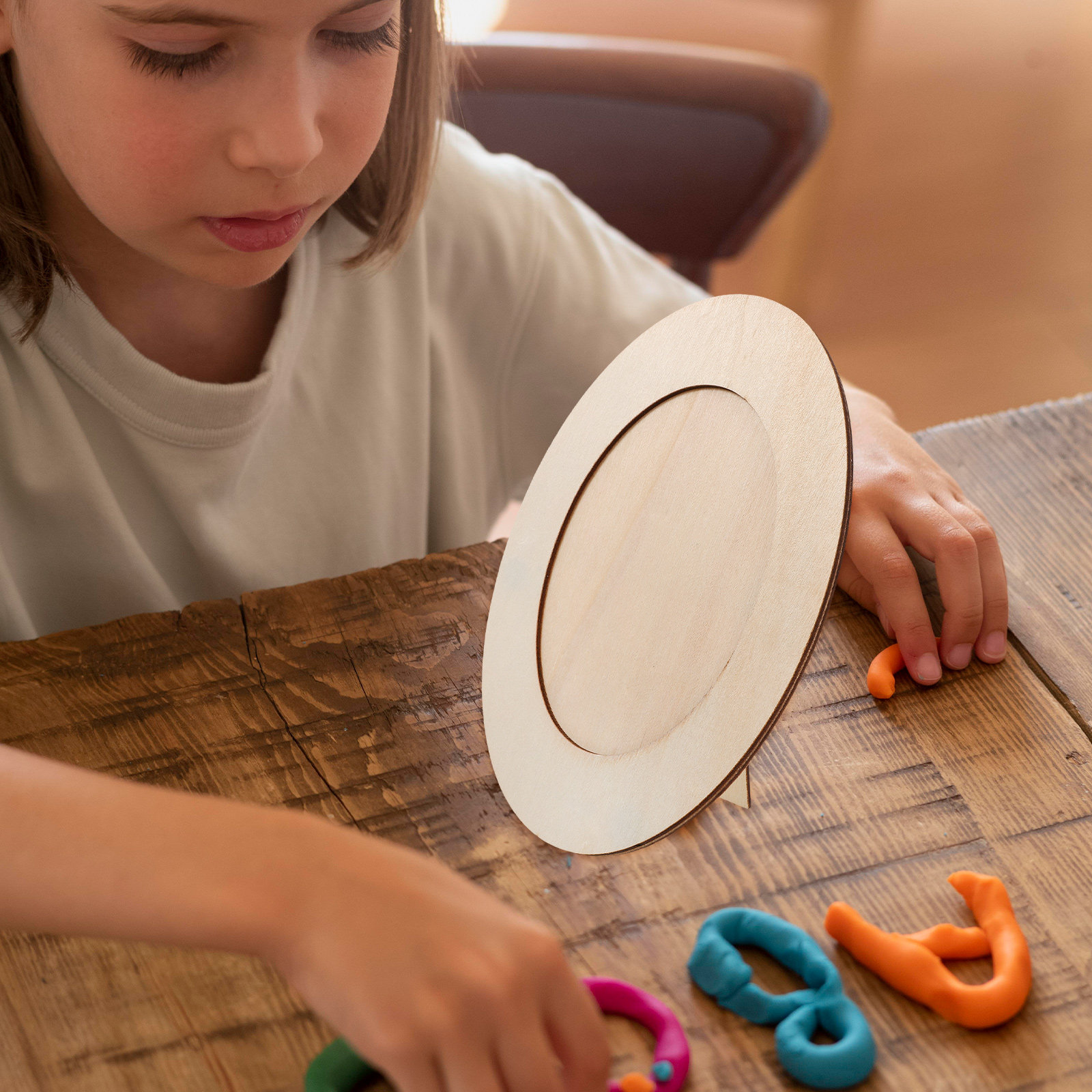 Unfinished Wood Oval Photo Fra - đánh giá và giá Art Craft Preschool