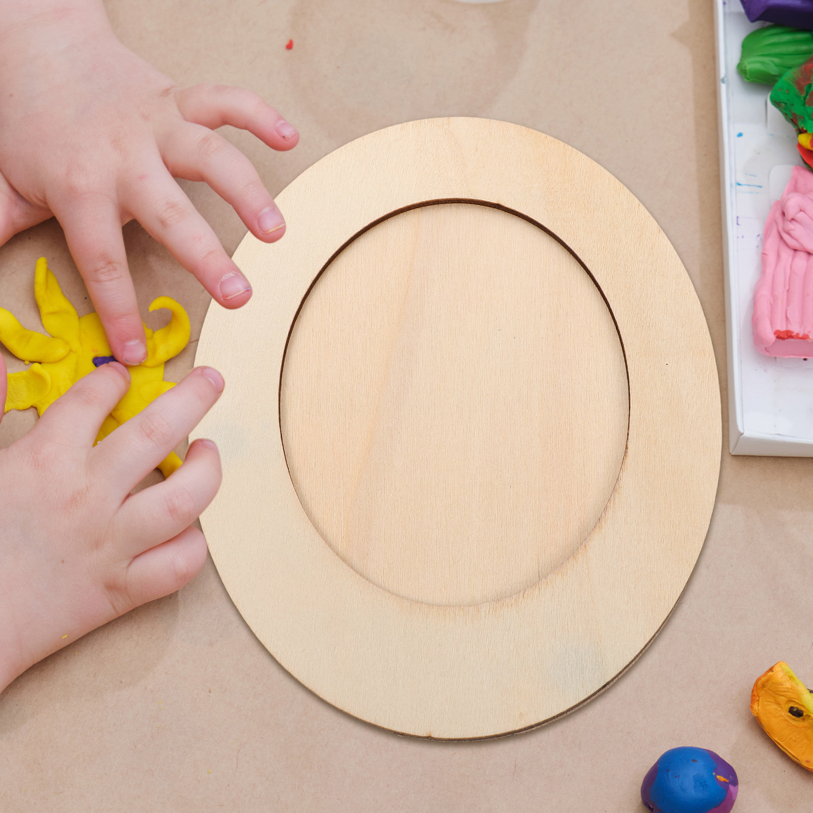 Unfinished Wood Oval Photo Fra - đánh giá và giá Art Craft Preschool