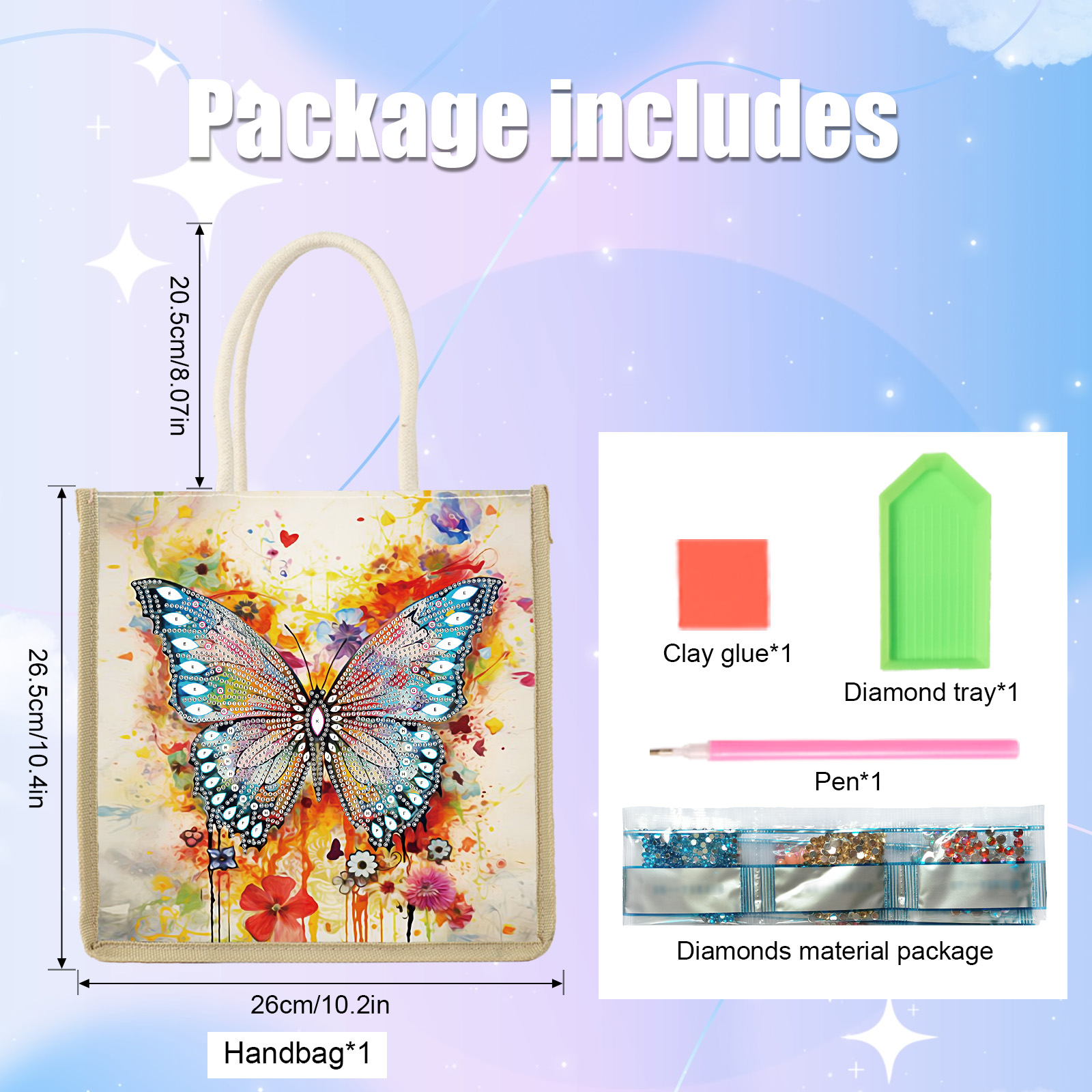 Diamond Painting Handbag Kits, - đánh giá và giá Art Craft Bag