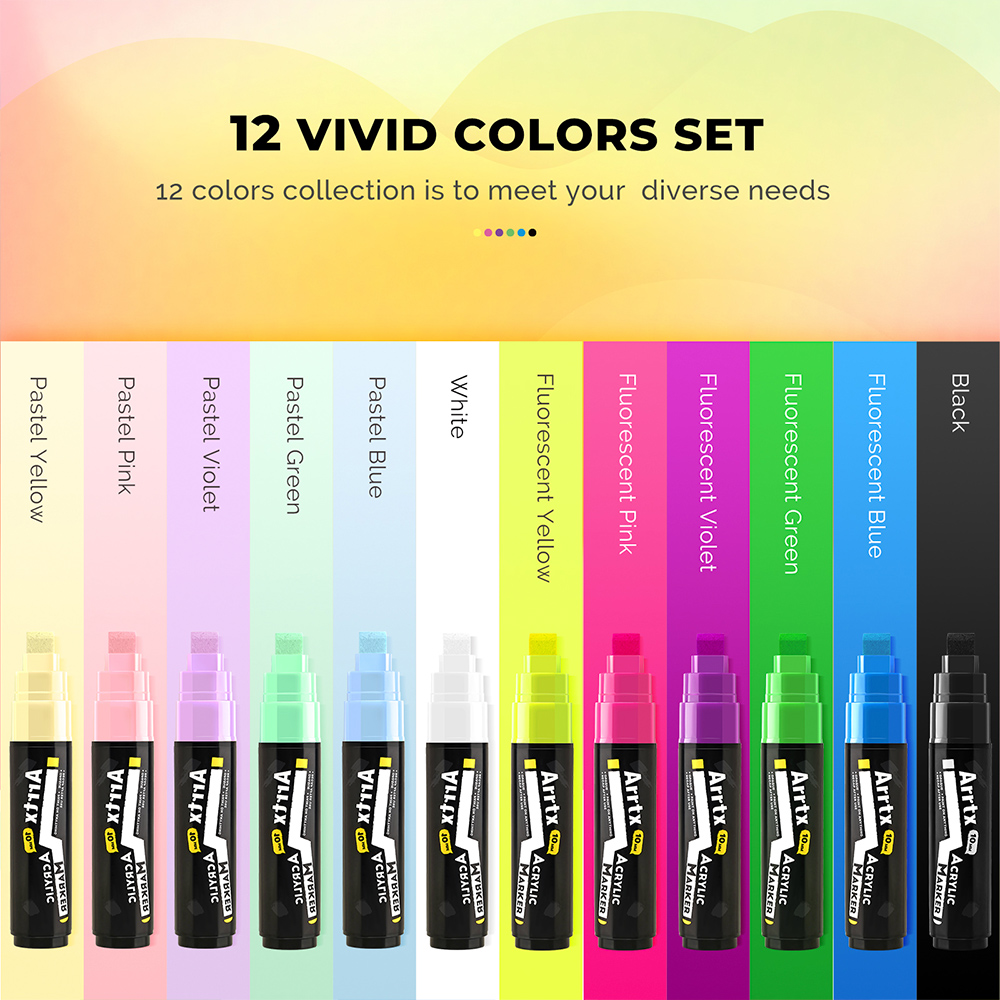Arrtx Acrylic Paint Markers, 1 - đánh giá và giá Art Craft Jumbo