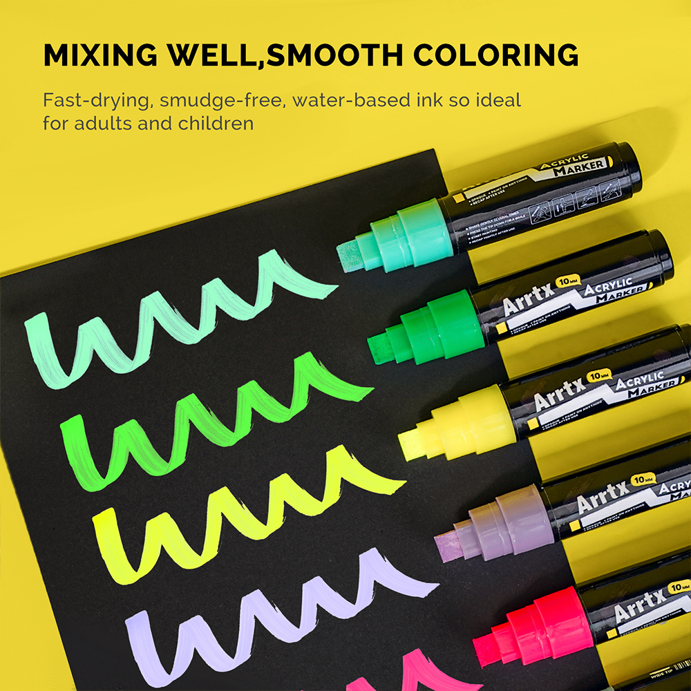 Arrtx Acrylic Paint Markers, 1 - đánh giá và giá Art Craft Jumbo