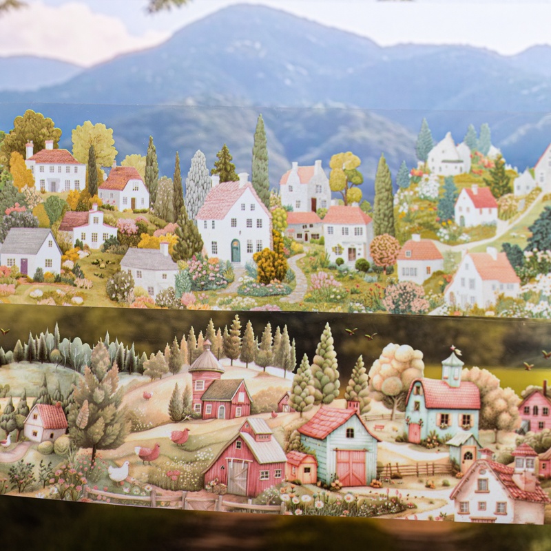 6 Rolls 6Cm×200Cm Village Them - đánh giá và giá Art Craft Notebook