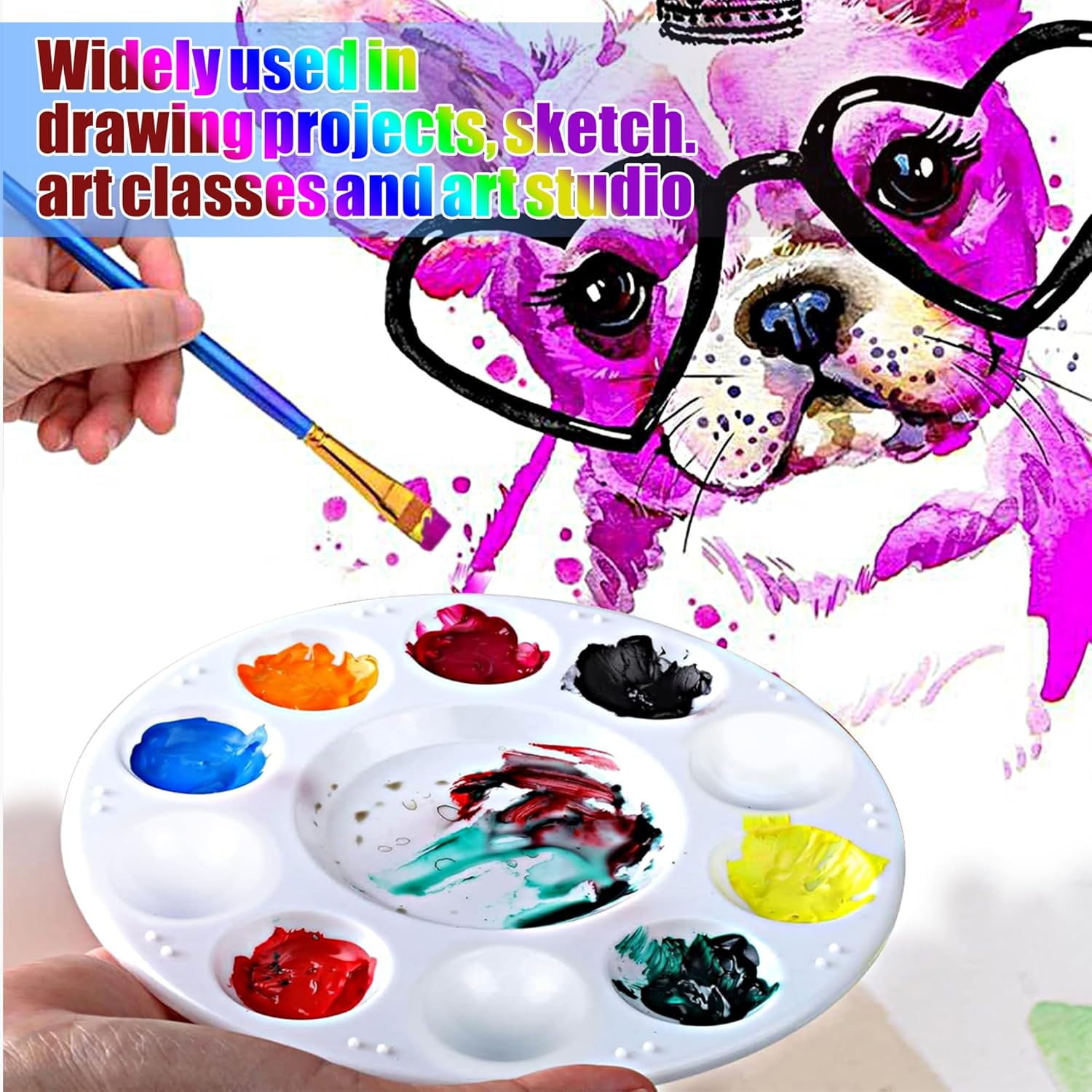 22pcs Paint Palettes Plastic T - đánh giá và giá Art Craft Classes