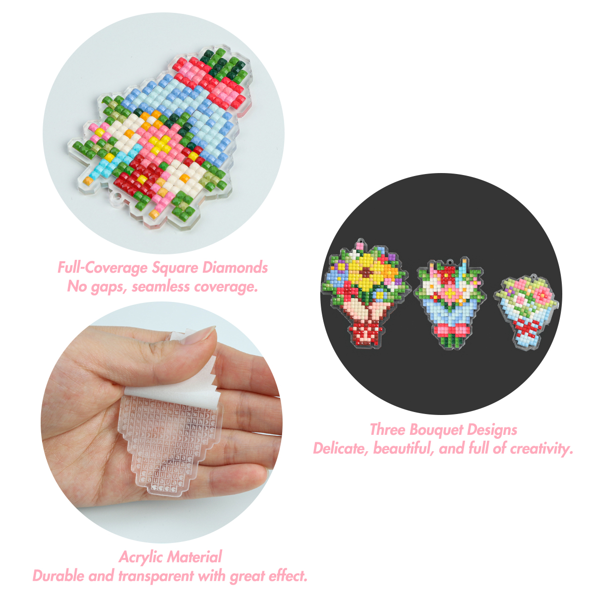 FOREVER YOUNG 3PCS Bouquet Acr - đánh giá và giá Art Craft Kits