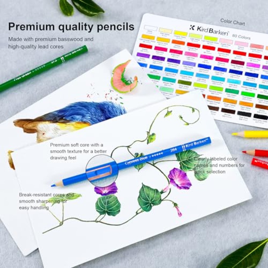 80 Colored Pencils Professiona - đánh giá và giá Colored Pencil Professional