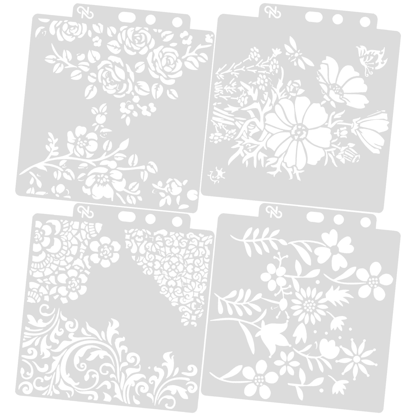 4pcs Hollow Out Stencil Templa - đánh giá và giá Art Craft And Design
