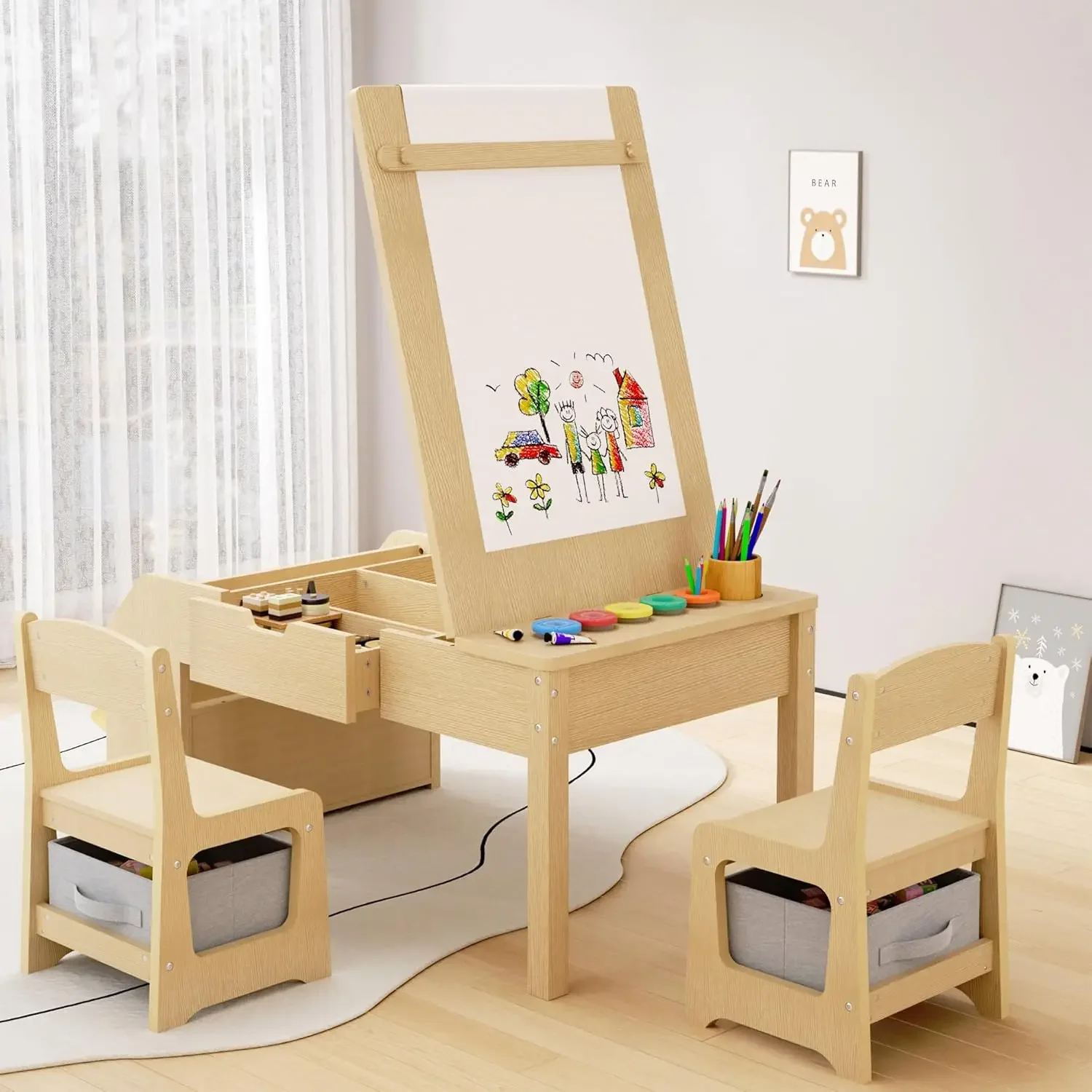 5-in-1 Kids Art Table and Chai - đánh giá và giá Art Craft Toddlers